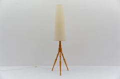 Lovely Mid-Century Modern Floor Lamp in Wood, 1960s, France