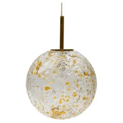 Lovely Mid-Century Modern Glass Ball Pendant Lamp by Doria, 1960s Germany