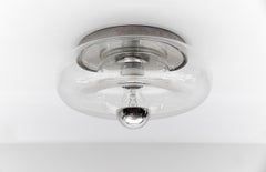 Lovely Mid-Century Modern Glass Donut Wall or Ceiling Lamp, Germany, 1960s