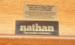 Lovely Mid-Century Modern Nathan the Master Craftsman Low TV Unit Honey Oak
