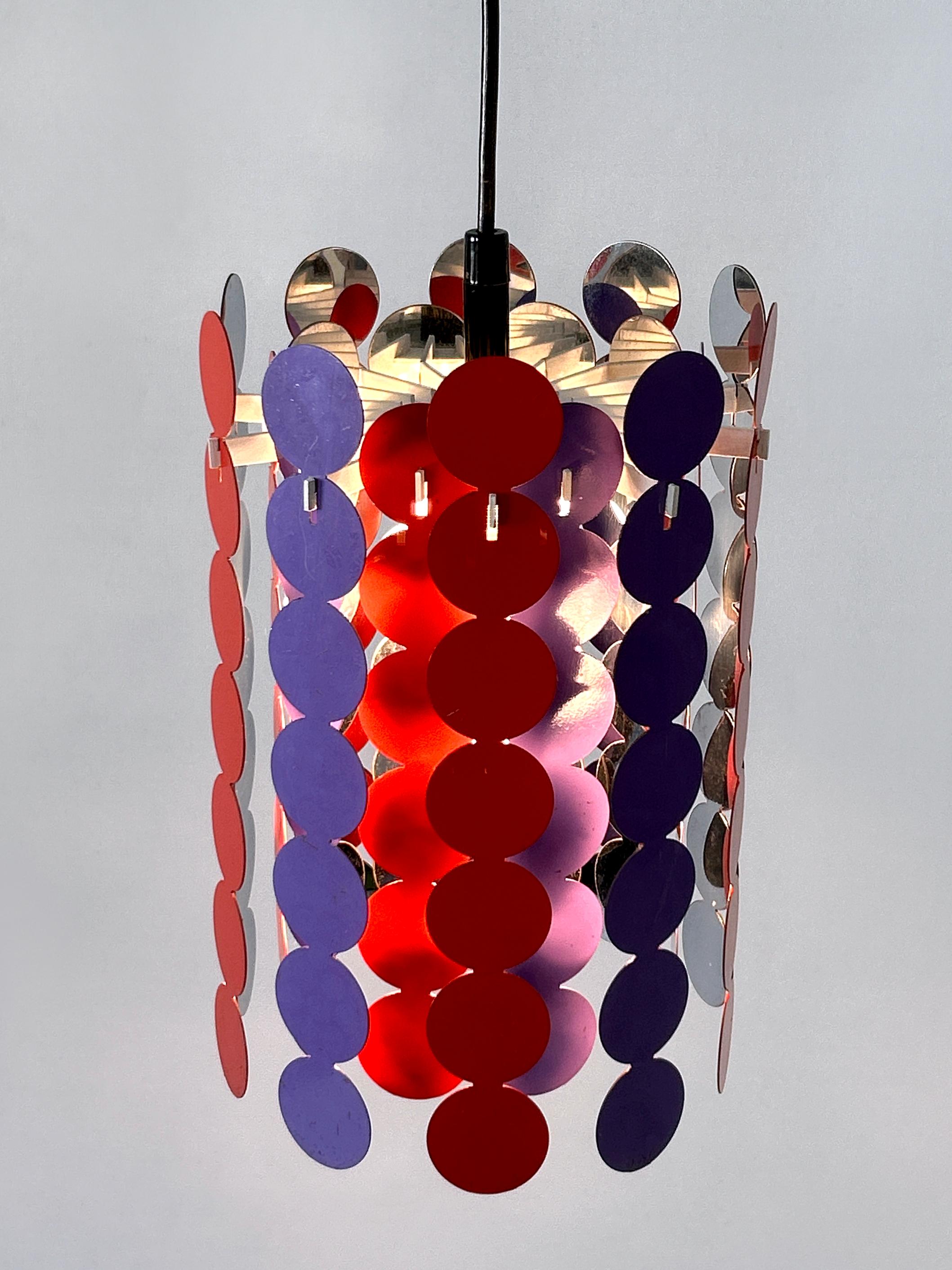 Hübsche Mid Century Modern Pendelleuchte oder Hängelampe von Doria 1960 Deutschland im Angebot 4