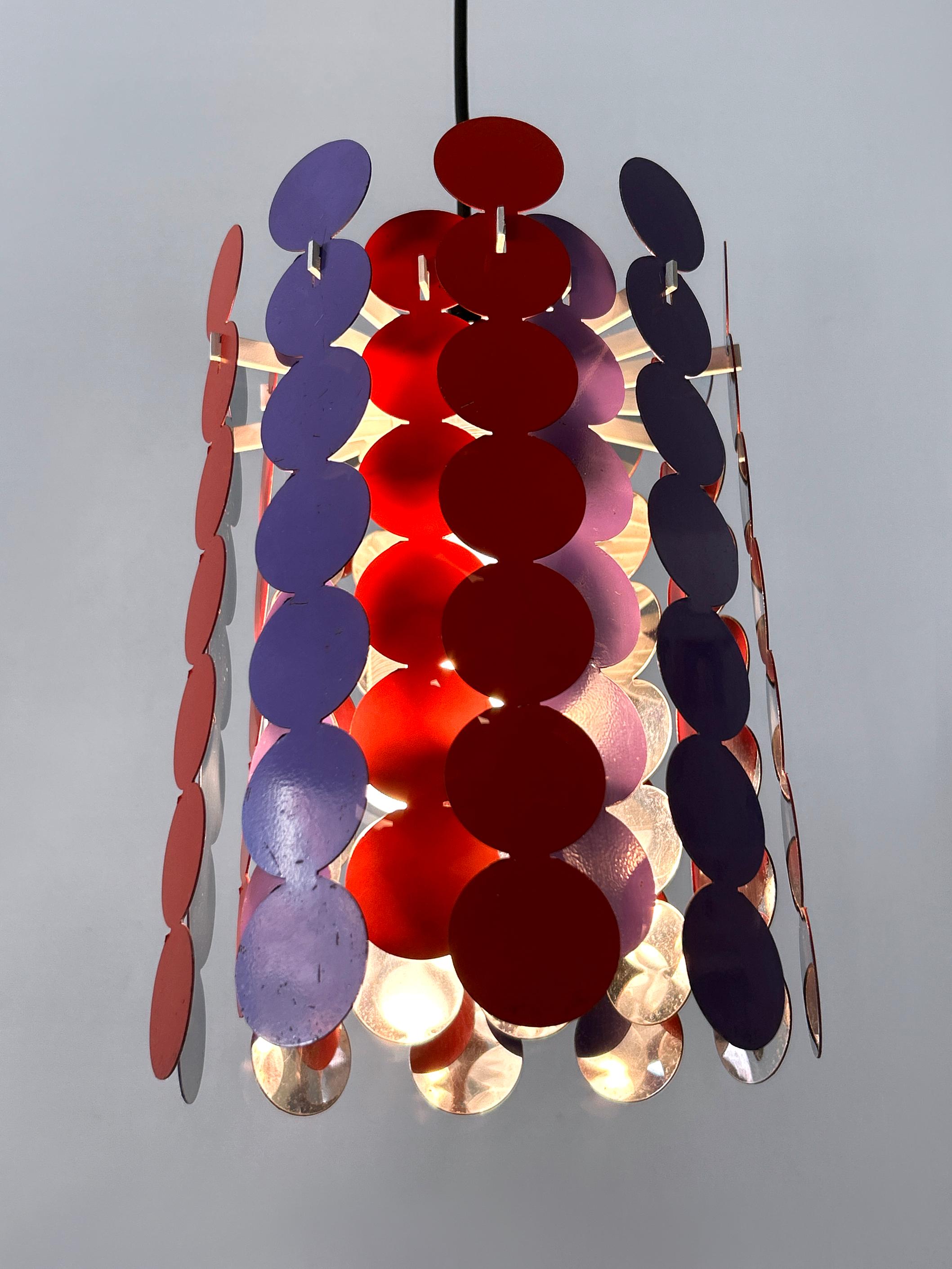 Hübsche Mid Century Modern Pendelleuchte oder Hängelampe von Doria 1960 Deutschland im Angebot 11