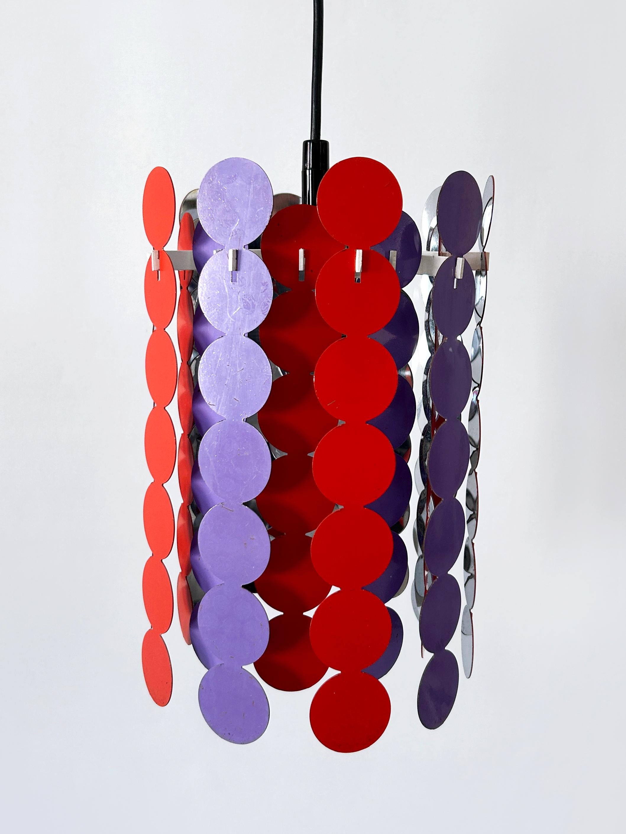 Hübsche Mid Century Modern Pendelleuchte oder Hängelampe von Doria 1960 Deutschland (Mitte des 20. Jahrhunderts) im Angebot