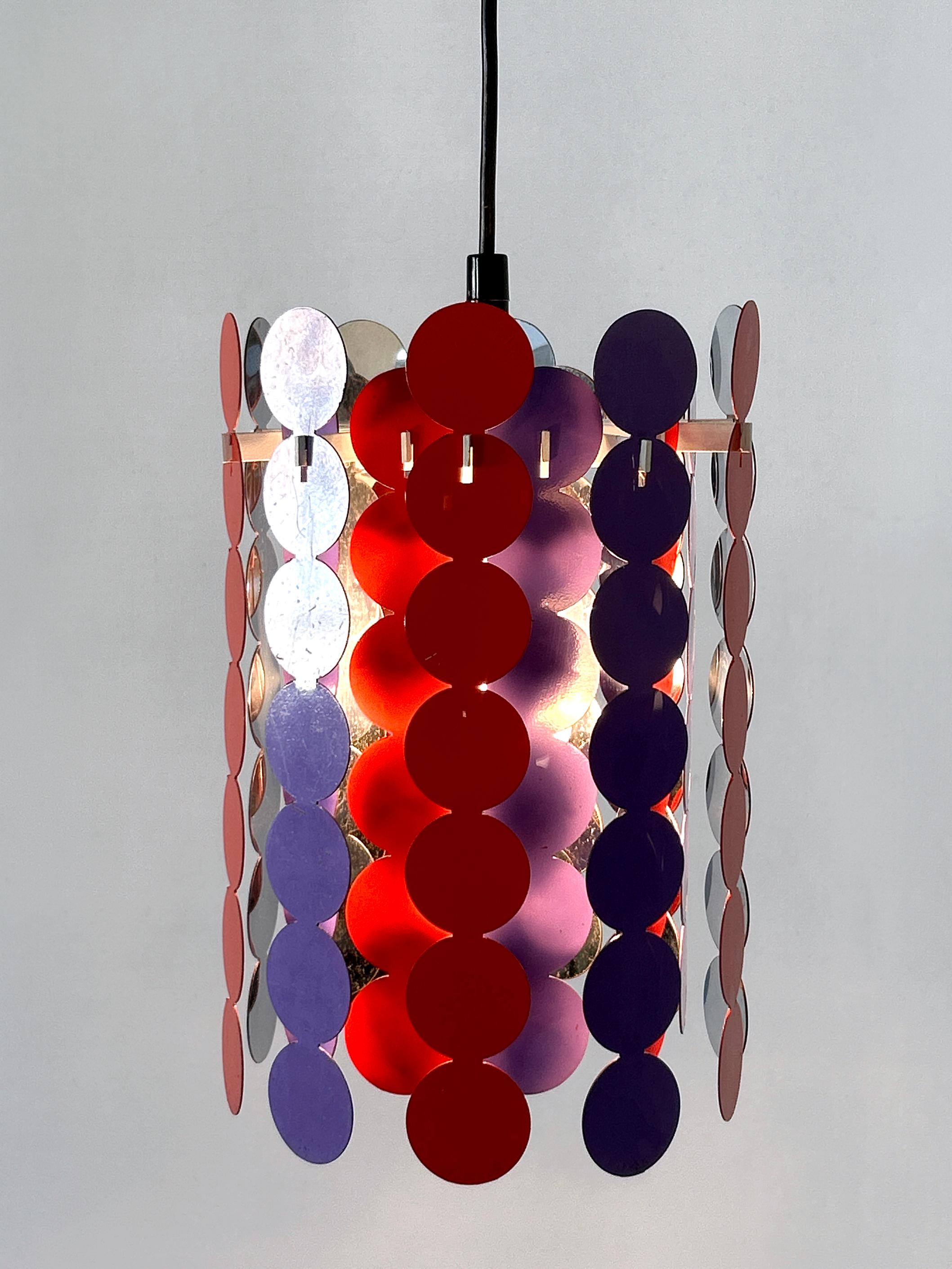 Hübsche Mid Century Modern Pendelleuchte oder Hängelampe von Doria 1960 Deutschland im Angebot 2