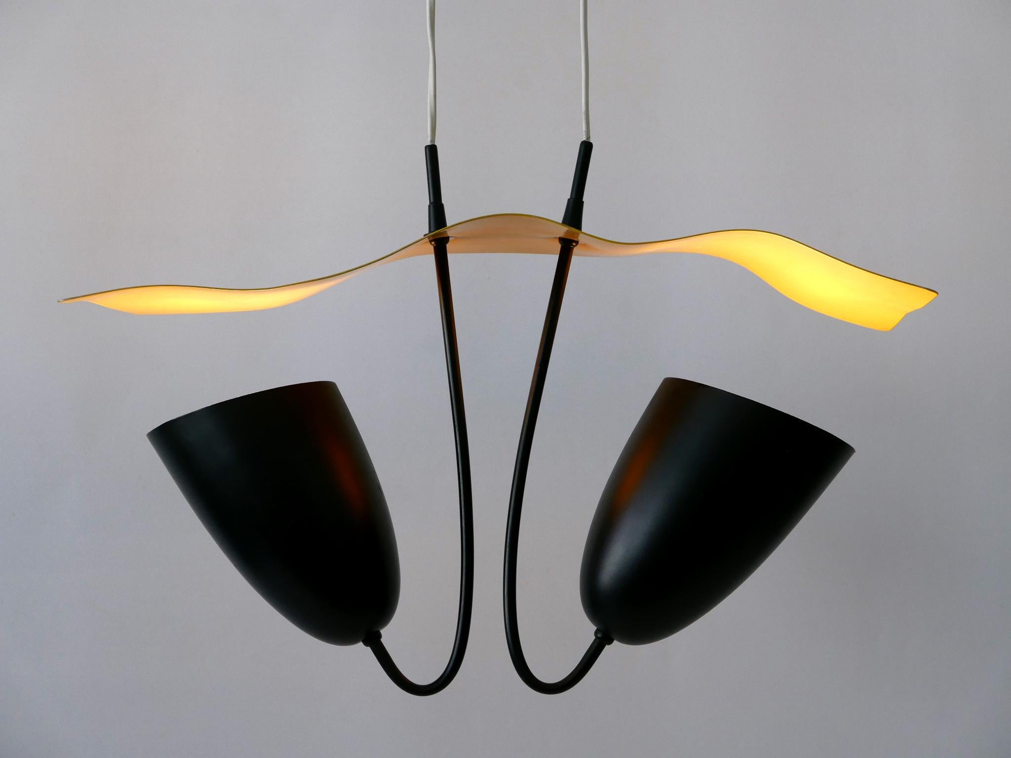 Graziosa lampada a sospensione o luce a sospensione della modernità di metà secolo, Germania, anni '60 in vendita 2