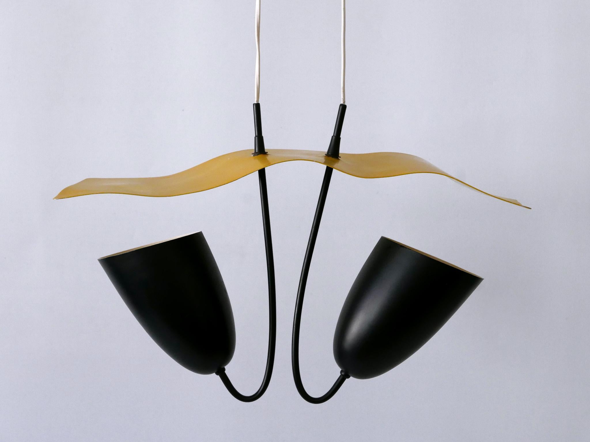 Graziosa lampada a sospensione o luce a sospensione della modernità di metà secolo, Germania, anni '60 in vendita 7