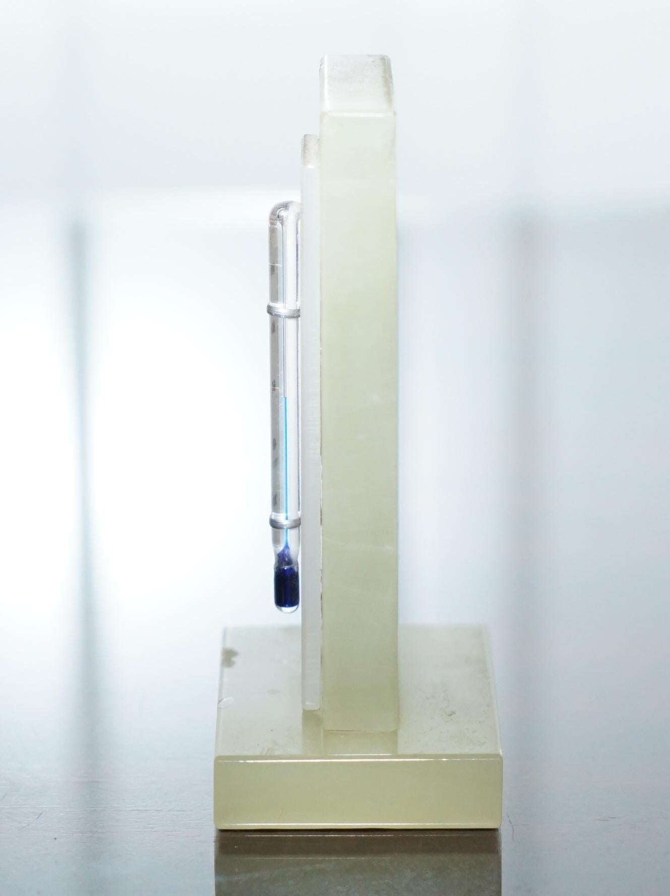 Schöne Mid-Century Modern SB Onyx Barometer Shortland Braun Hergestellt in England für Damen oder Herren im Angebot