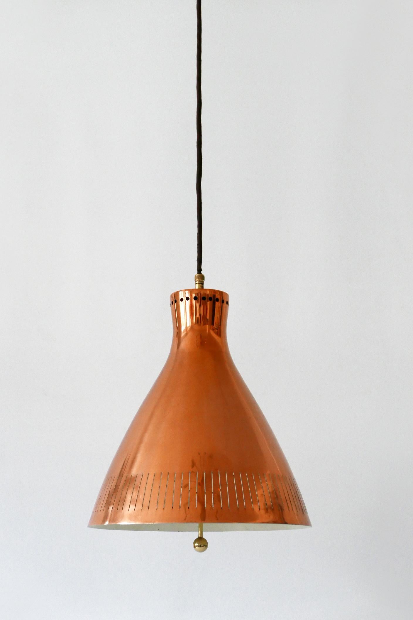 copper chandelier modern