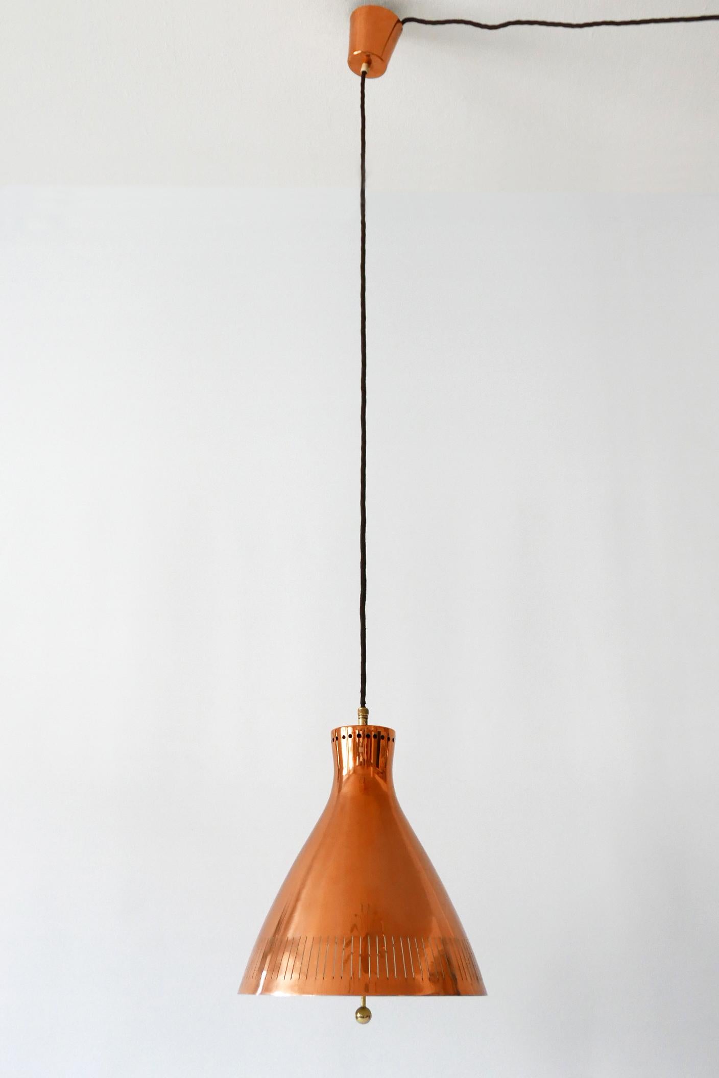 modern copper chandelier