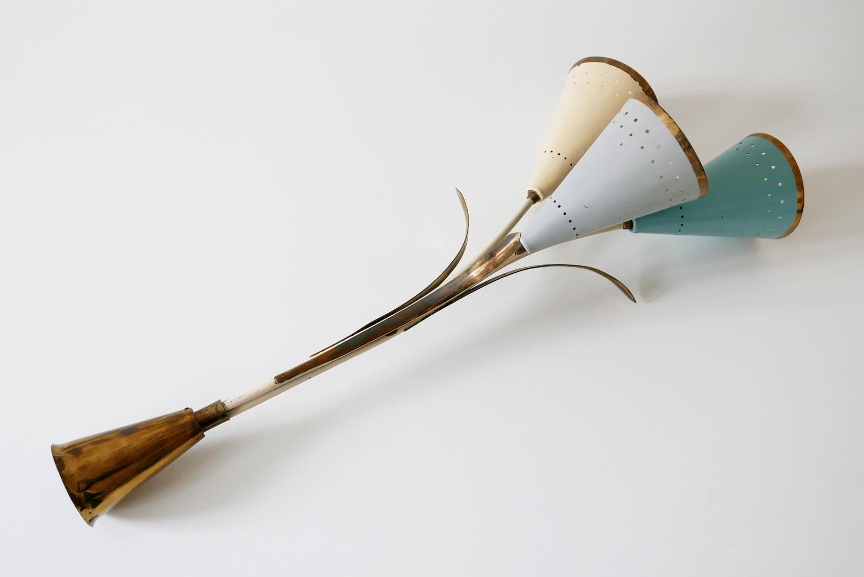 Lovely Mid-Century Modern Sputnik Chandelier or Pendant Lamp, 1950s, Germany For Sale 7