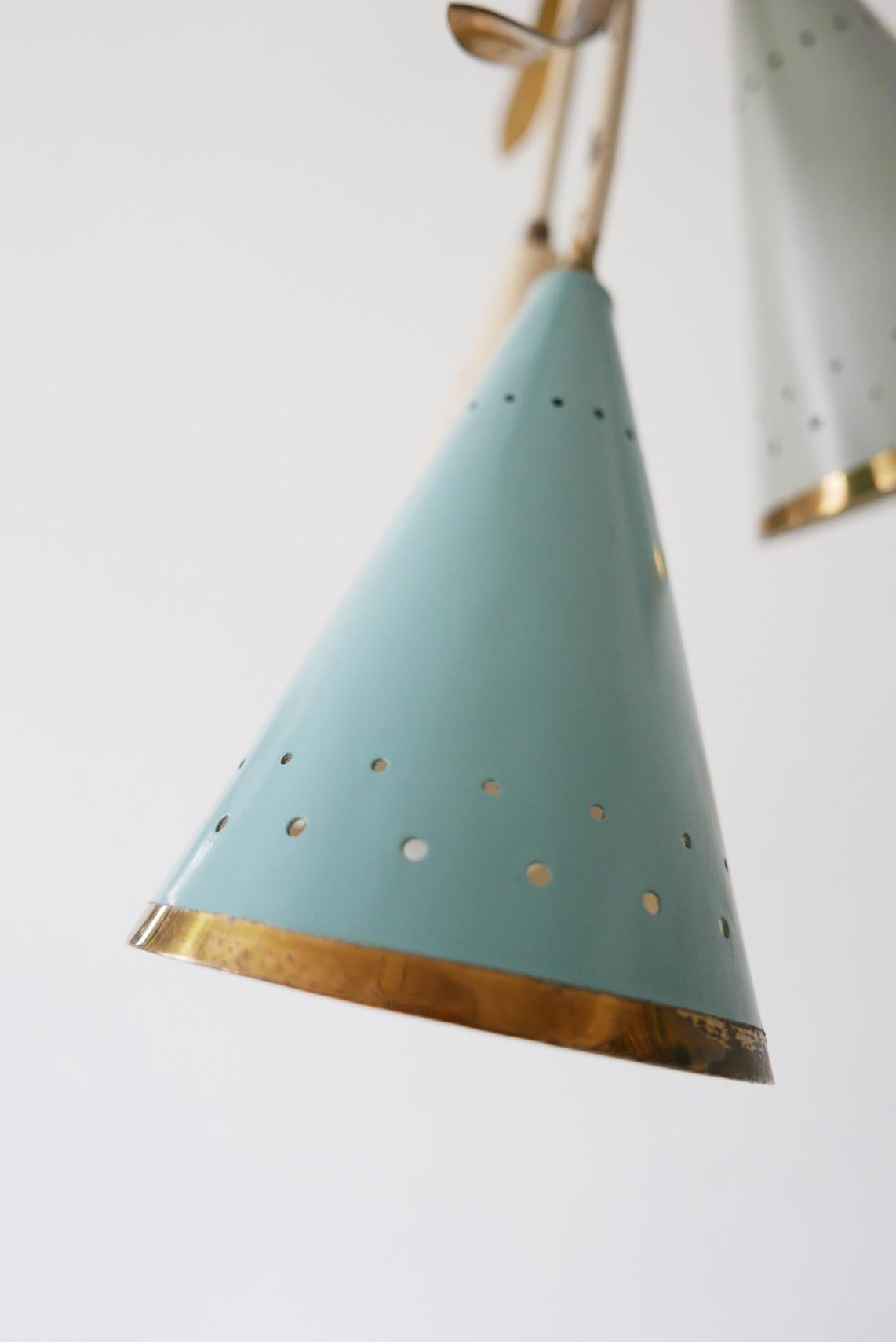 Lovely Mid-Century Modern Sputnik Chandelier or Pendant Lamp, 1950s, Germany For Sale 9