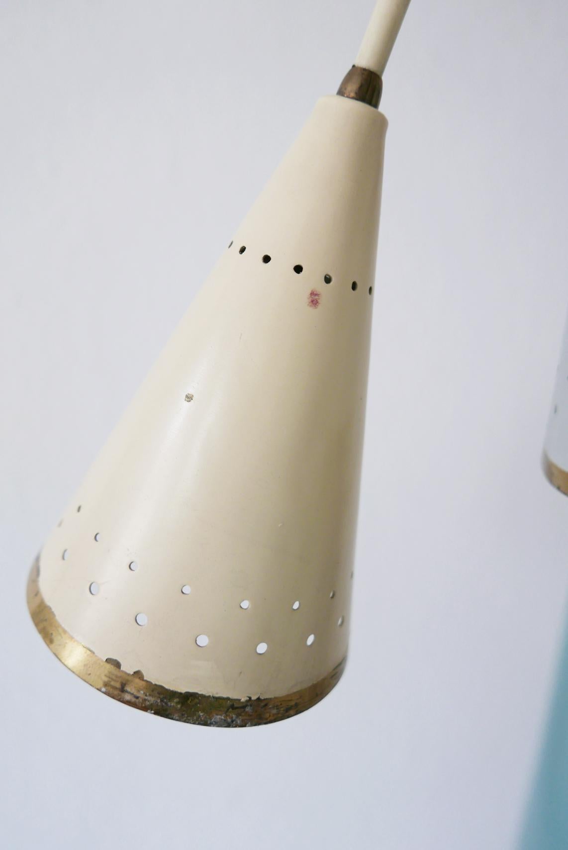 Ravissant lustre ou lampe à suspension Spoutnik moderne du milieu du siècle dernier, années 1950, Allemagne en vente 9