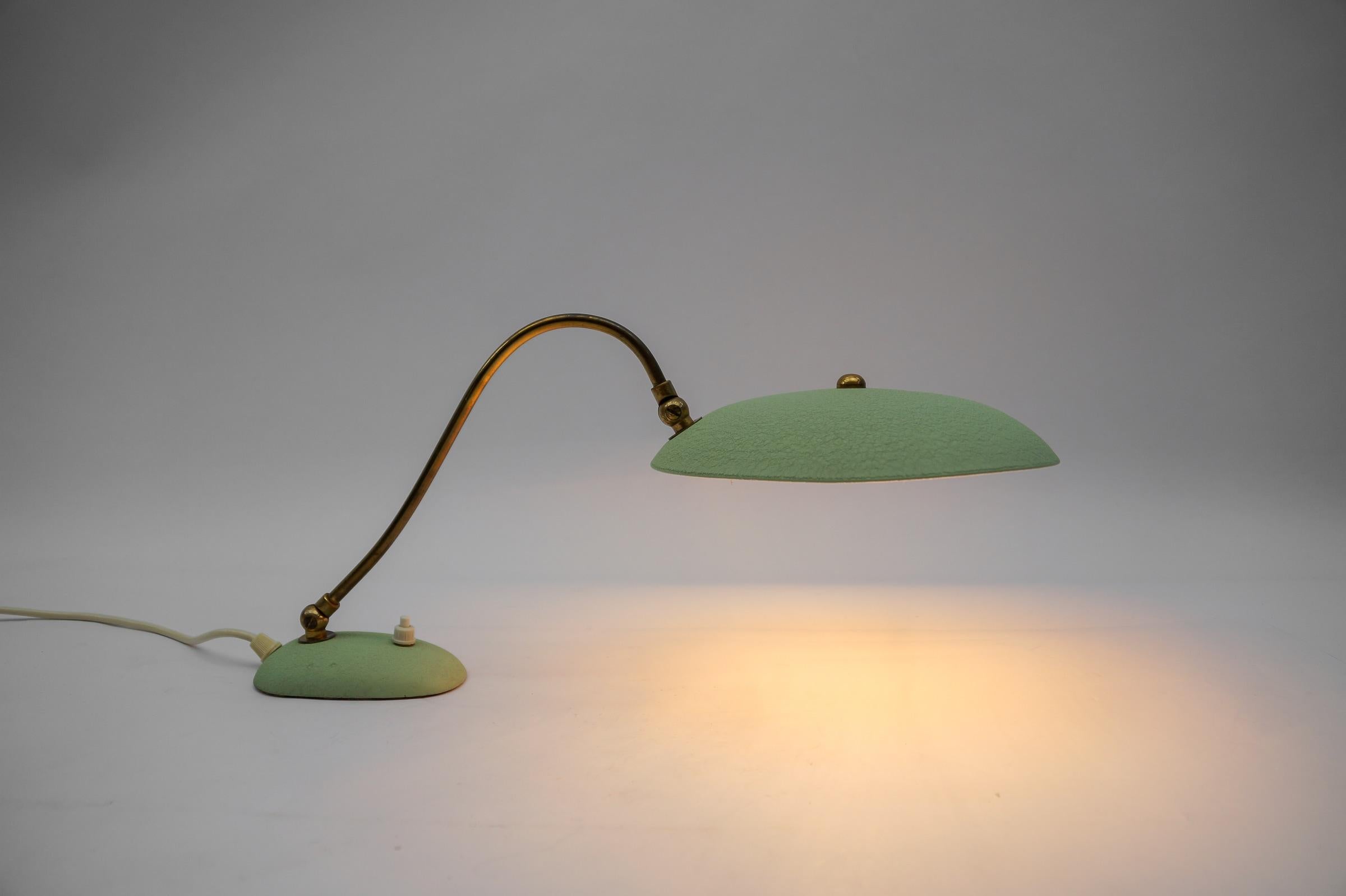 German Lovely Mid-Century Modern Table Lamp in Brass, 1950s For Sale