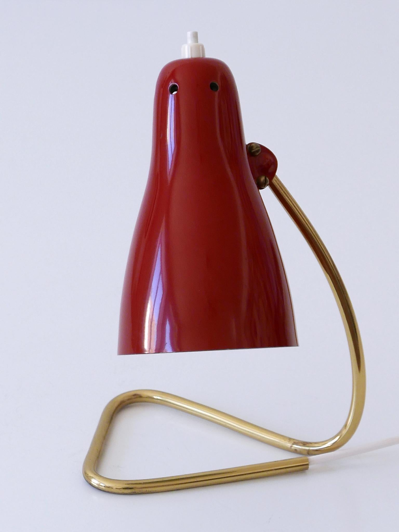 Schöne Mid-Century Modern-Tischlampe oder Wandleuchter von Rupert Nikoll, Österreich, 1960er Jahre im Angebot 4