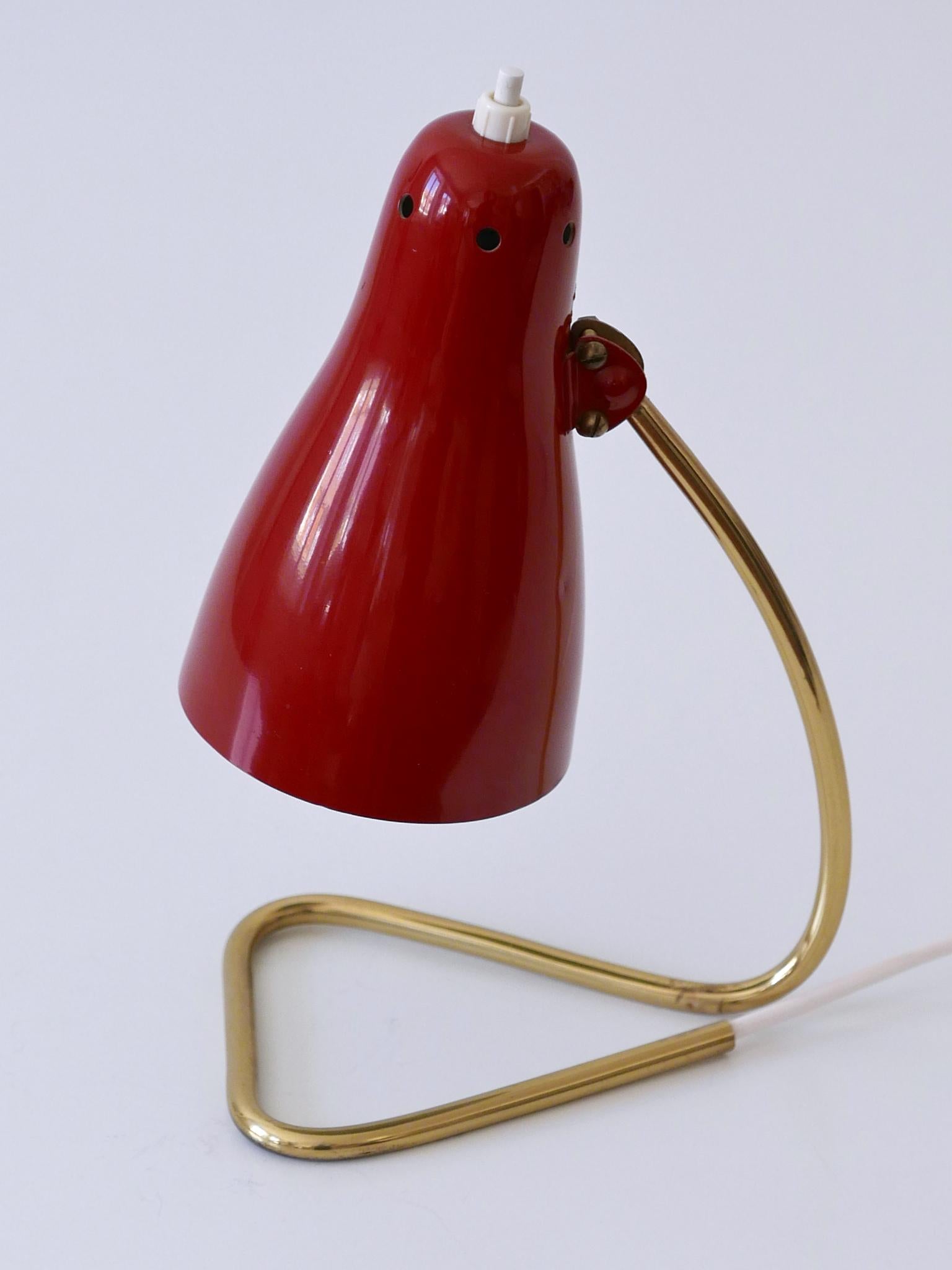 Schöne Mid-Century Modern-Tischlampe oder Wandleuchter von Rupert Nikoll, Österreich, 1960er Jahre im Angebot 7
