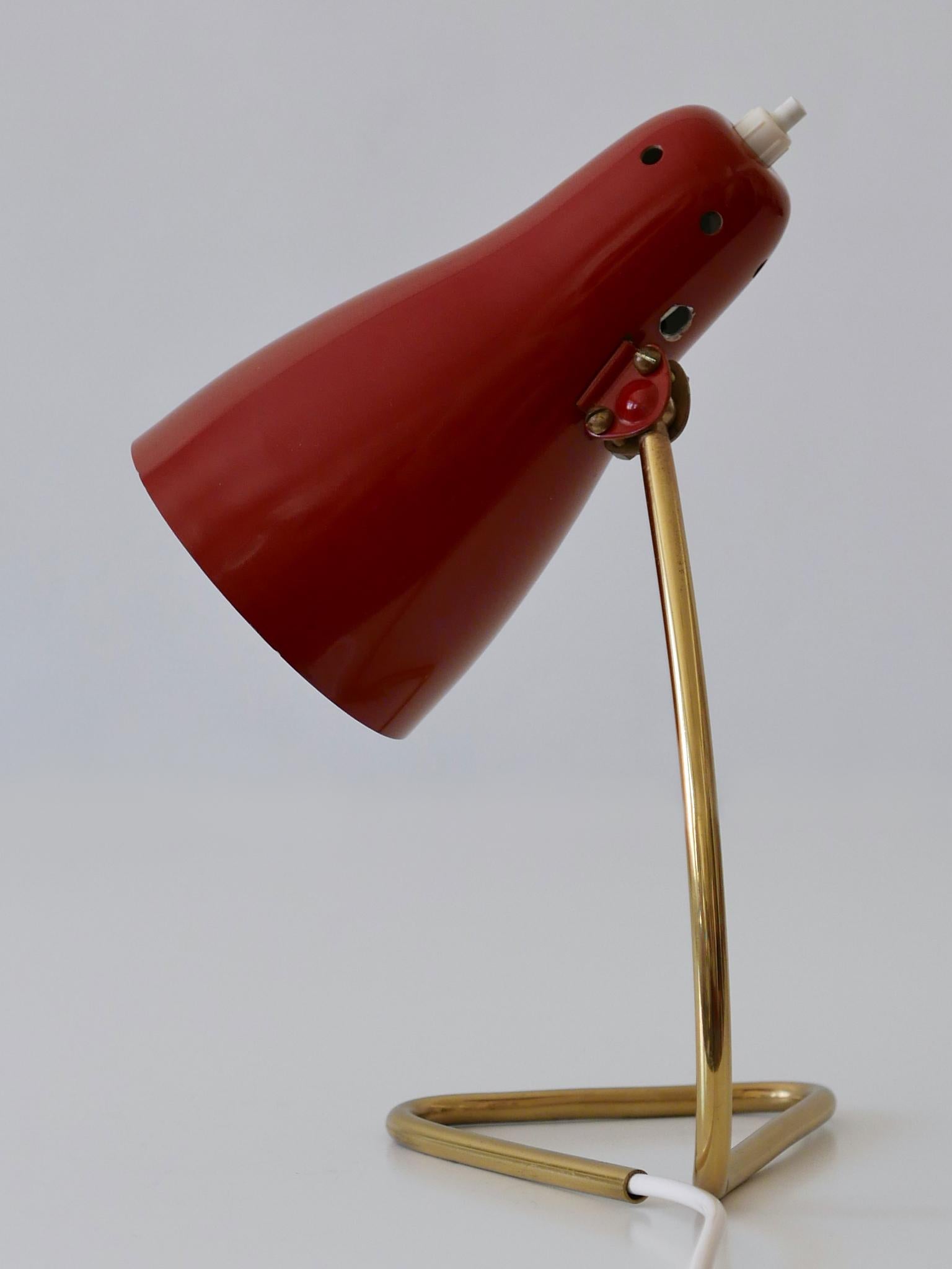 Schöne Mid-Century Modern-Tischlampe oder Wandleuchter von Rupert Nikoll, Österreich, 1960er Jahre im Angebot 9