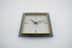 Lovely Mid-Century Modern Wall Clock by Telenorma TN in Brass and Acryl, 1960s