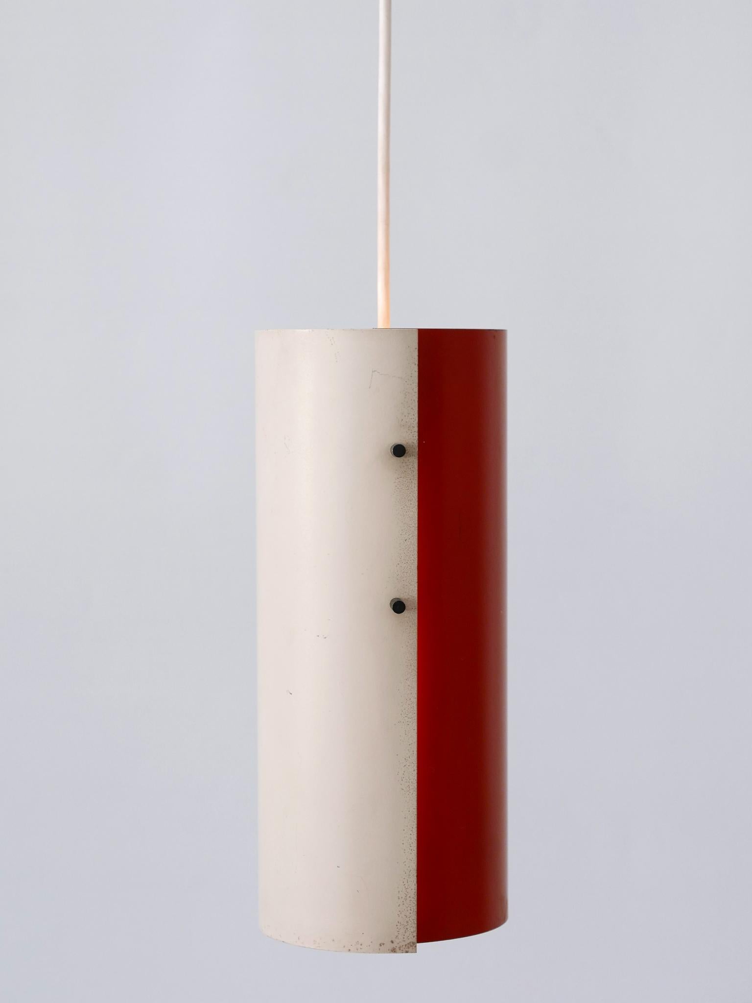 Lovely Midcentury Modern Bi-Color Pendant Lamps or Hanging Lights Germany 1960s For Sale 11