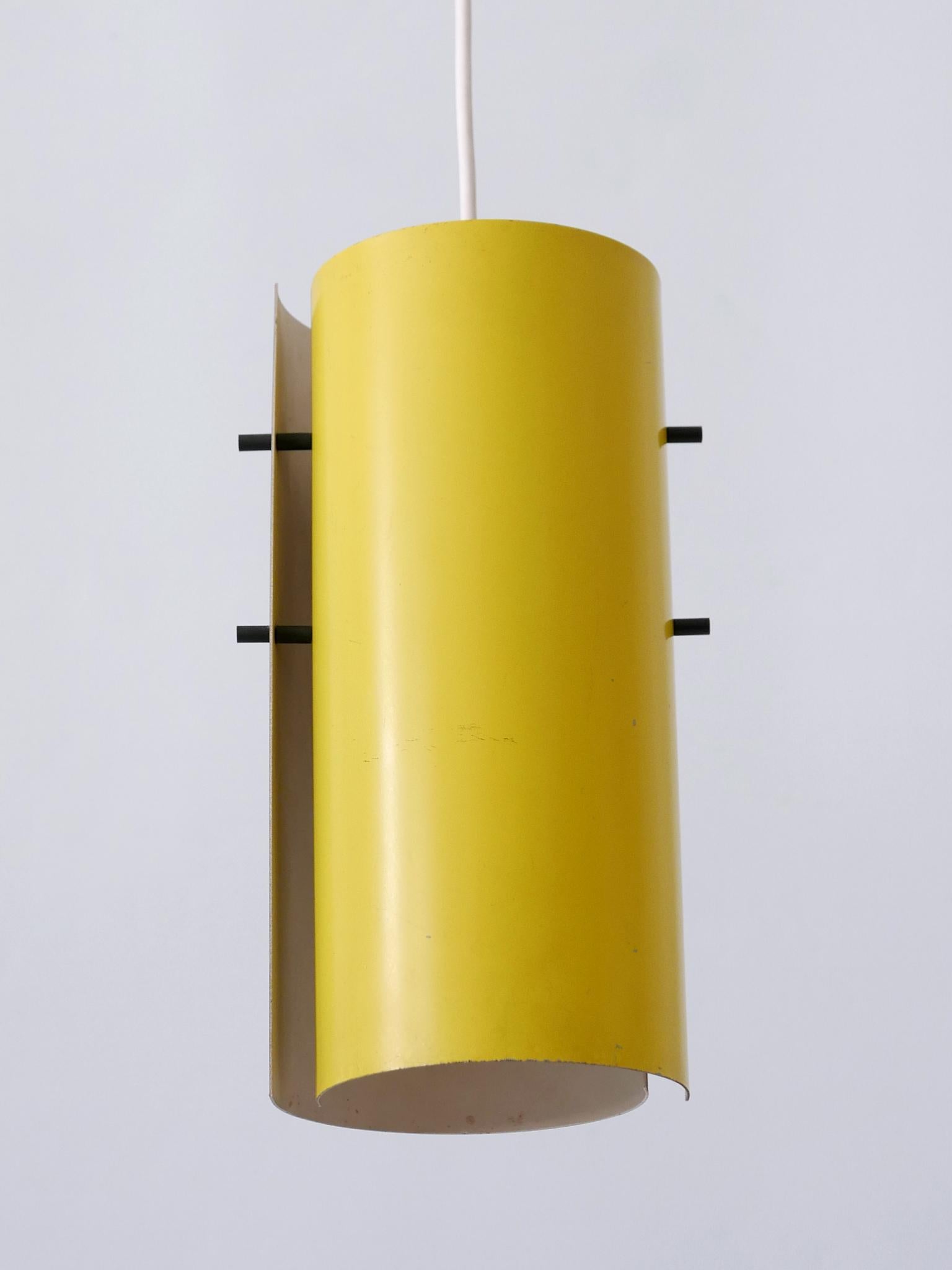 Metal Lovely Midcentury Modern Bi-Color Pendant Lamps or Hanging Lights Germany 1960s For Sale