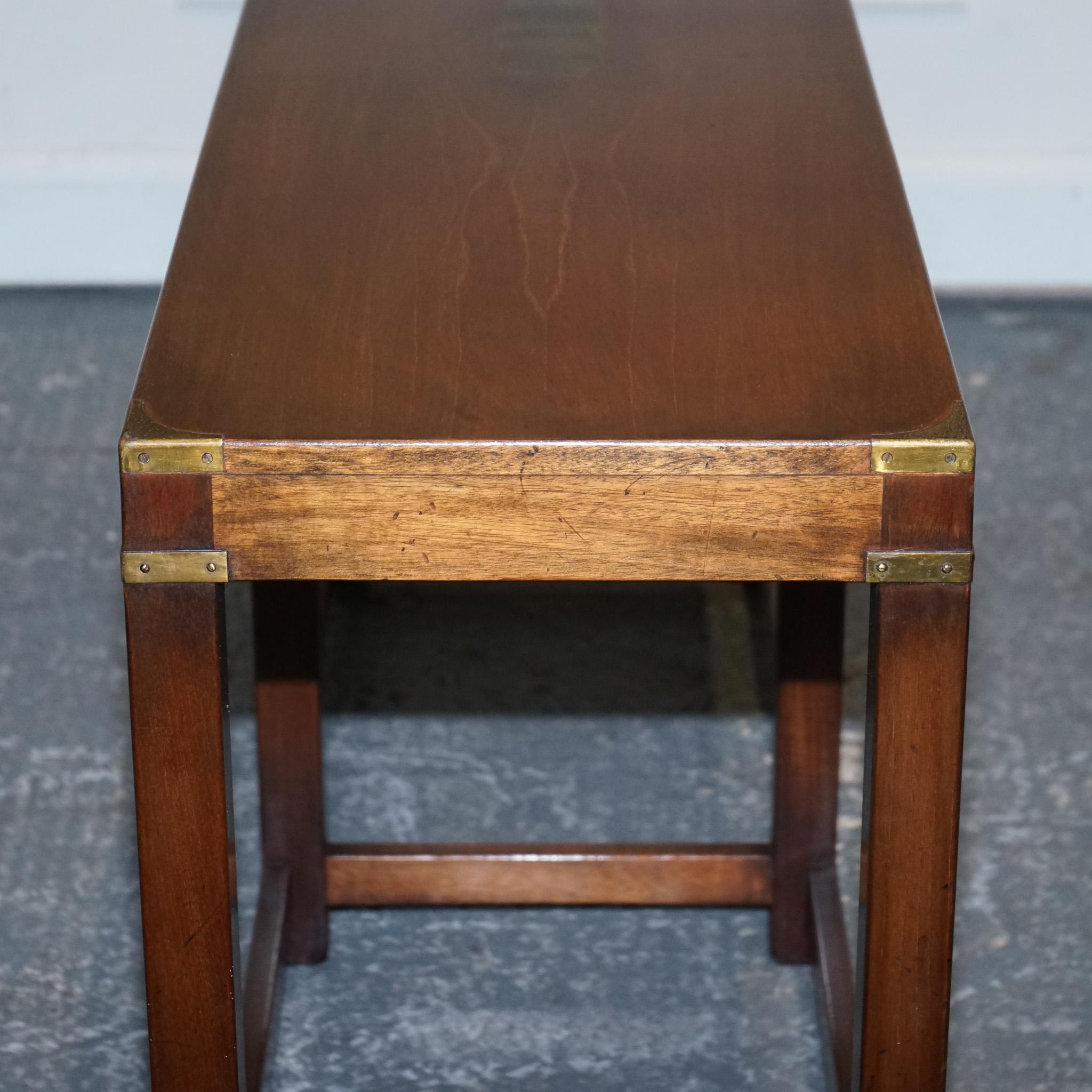 LOVELY MILITARY CAMPAIGN SERViNG TABLE CONSOLE TABLE KENNEDY FOR HARRODS LONDON For Sale 3