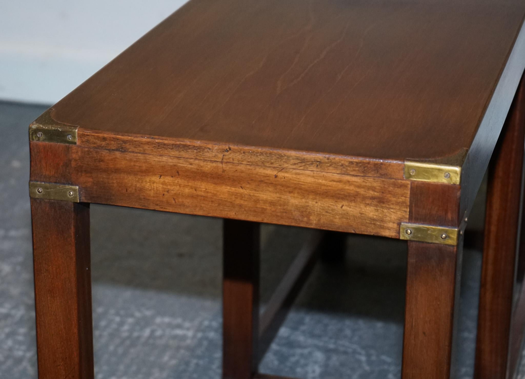 LOVELY MILITARY CAMPAIGN SERViNG TABLE CONSOLE TABLE KENNEDY FOR HARRODS LONDON For Sale 4