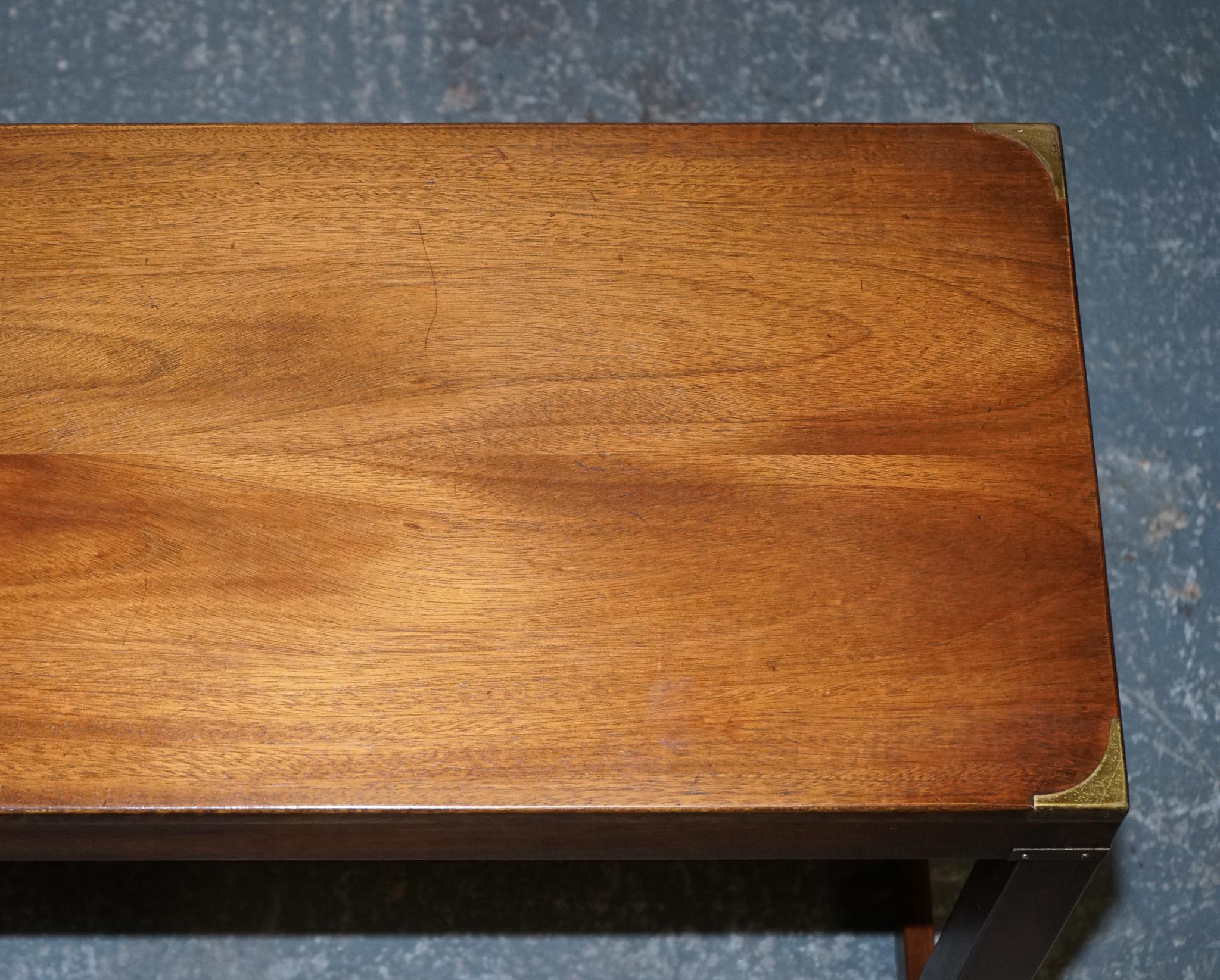 LOVELY MILITARY CAMPAIGN SERViNG TABLE CONSOLE TABLE KENNEDY FOR HARRODS LONDON For Sale 8