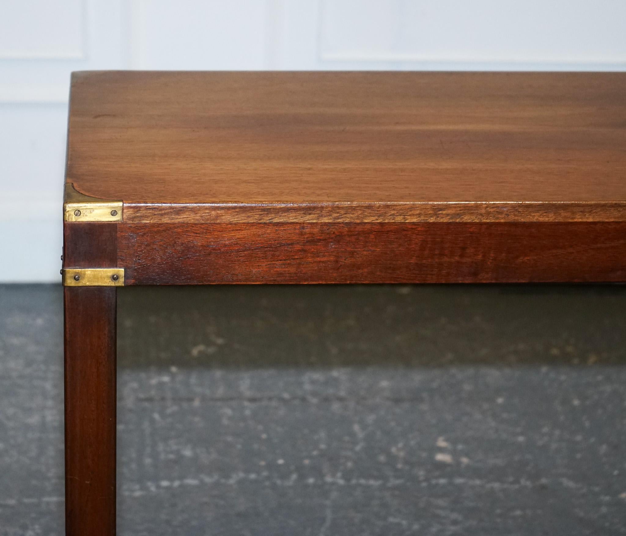 Hand-Crafted LOVELY MILITARY CAMPAIGN SERViNG TABLE CONSOLE TABLE KENNEDY FOR HARRODS LONDON For Sale