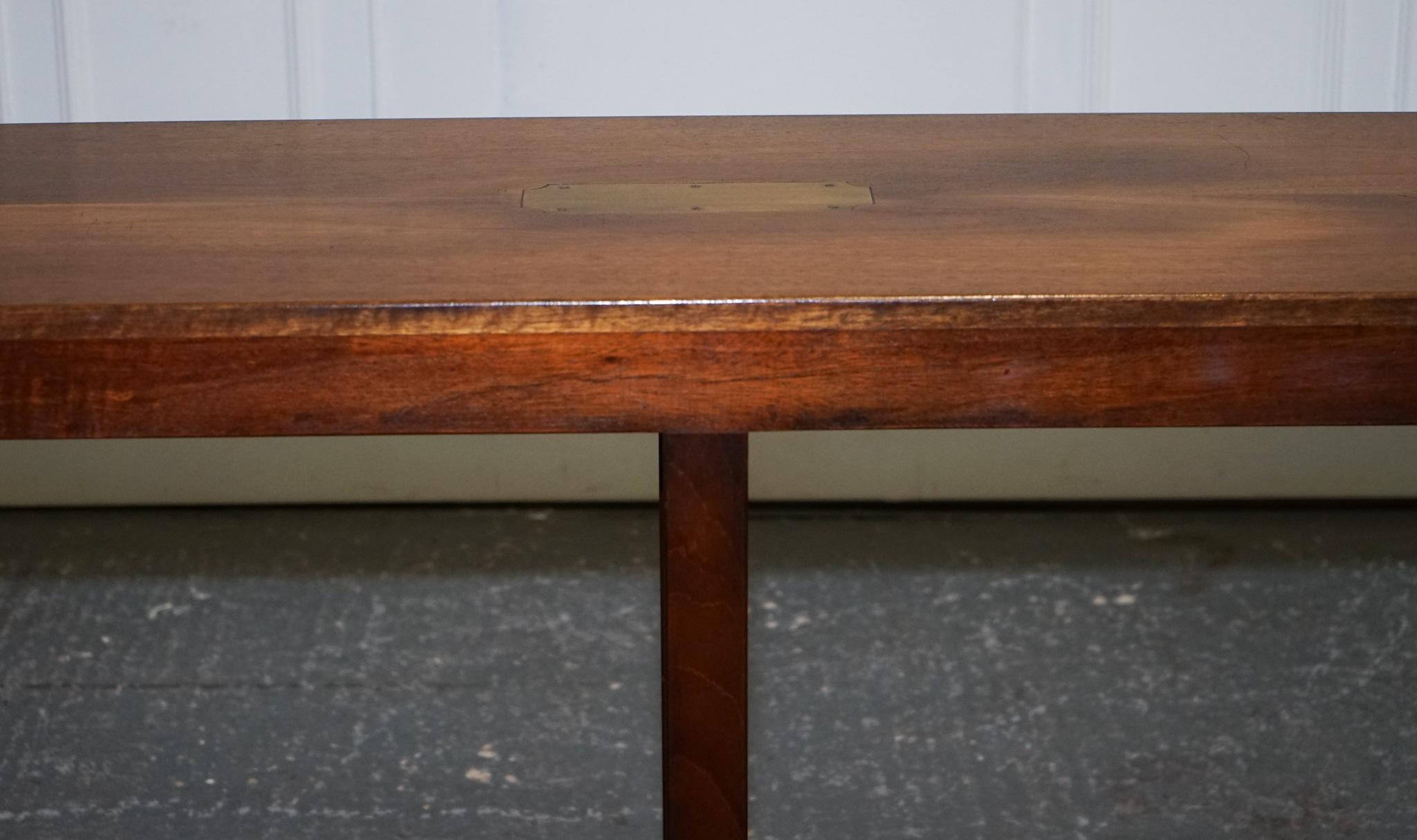 LOVELY MILITARY CAMPAIGN SERViNG TABLE CONSOLE TABLE KENNEDY FOR HARRODS LONDON In Good Condition For Sale In Pulborough, GB