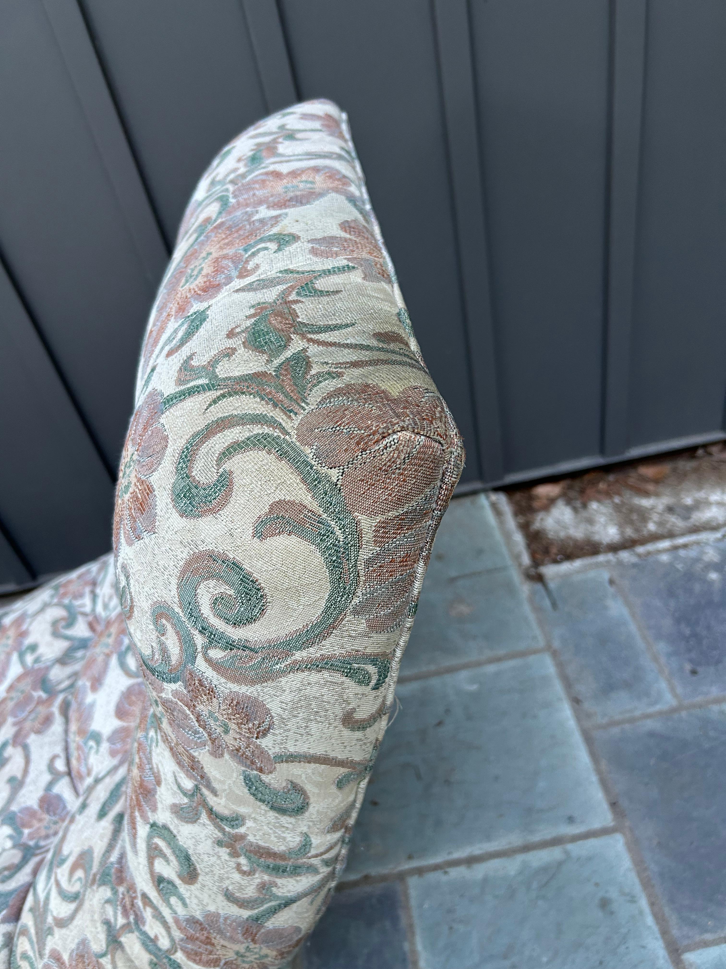 Precioso Chaise Longue Wave cromado estilo Milo Baughman Moderno de mediados de siglo Tapicería en venta