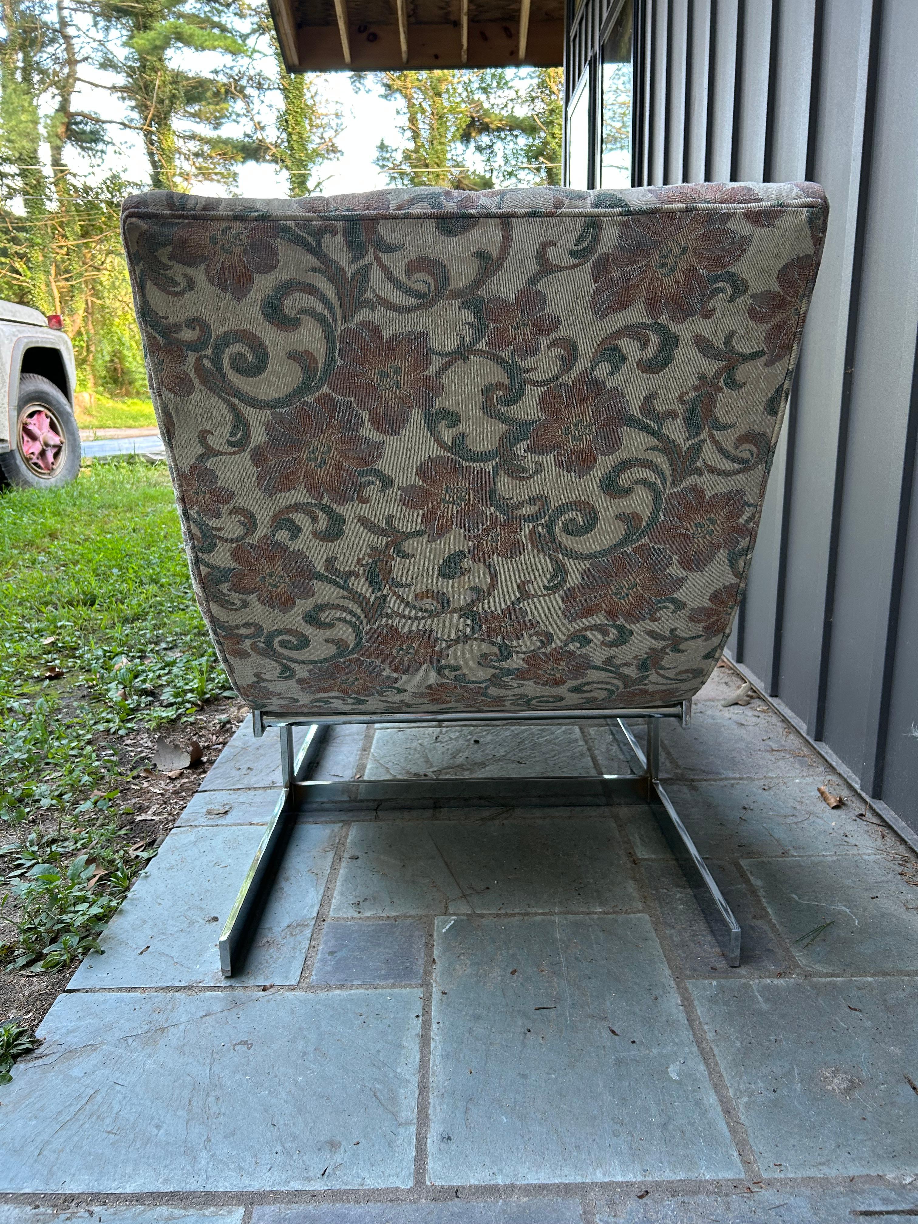 Precioso Chaise Longue Wave cromado estilo Milo Baughman Moderno de mediados de siglo en venta 1