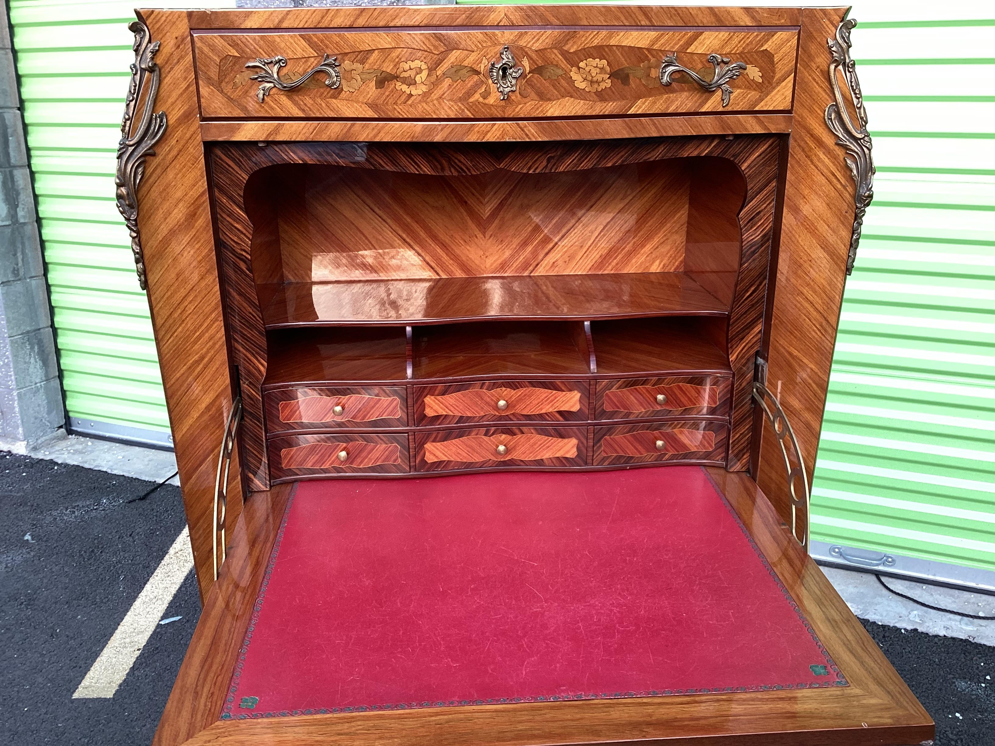 Louis XVI Lovely Mixed Wood Inlay French Secretary For Sale