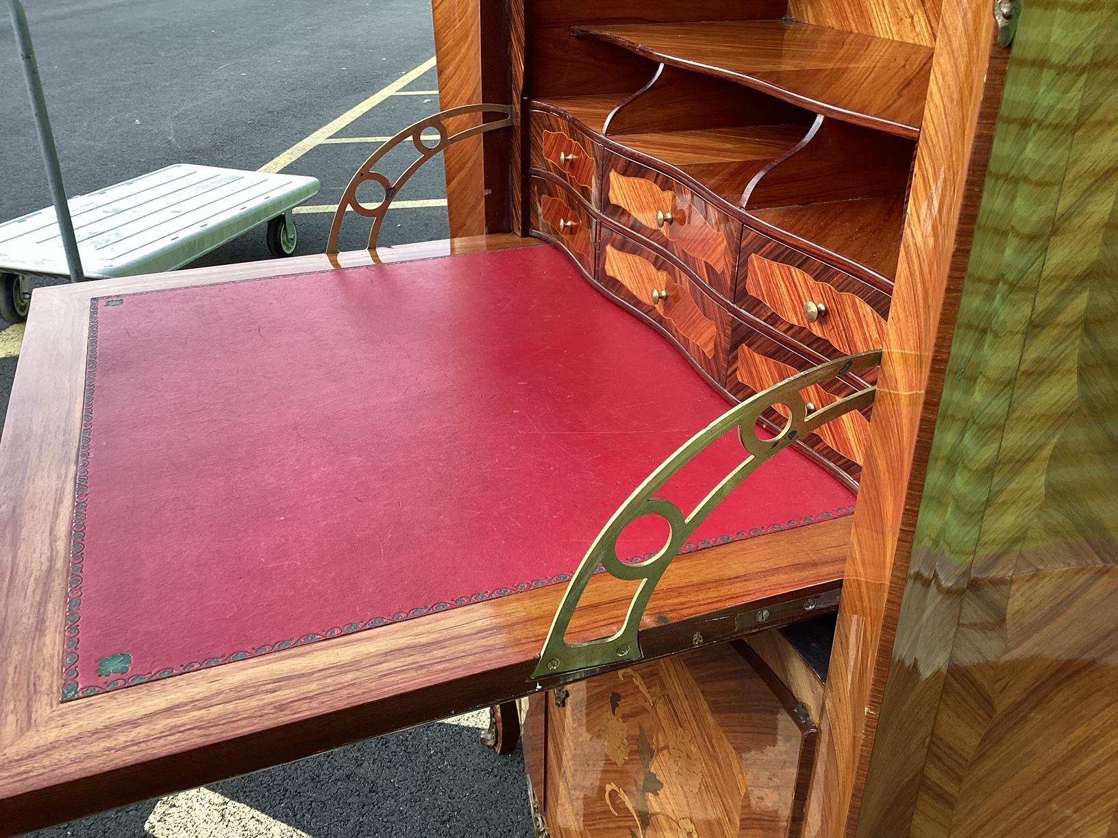 19th Century Lovely Mixed Wood Inlay French Secretary For Sale