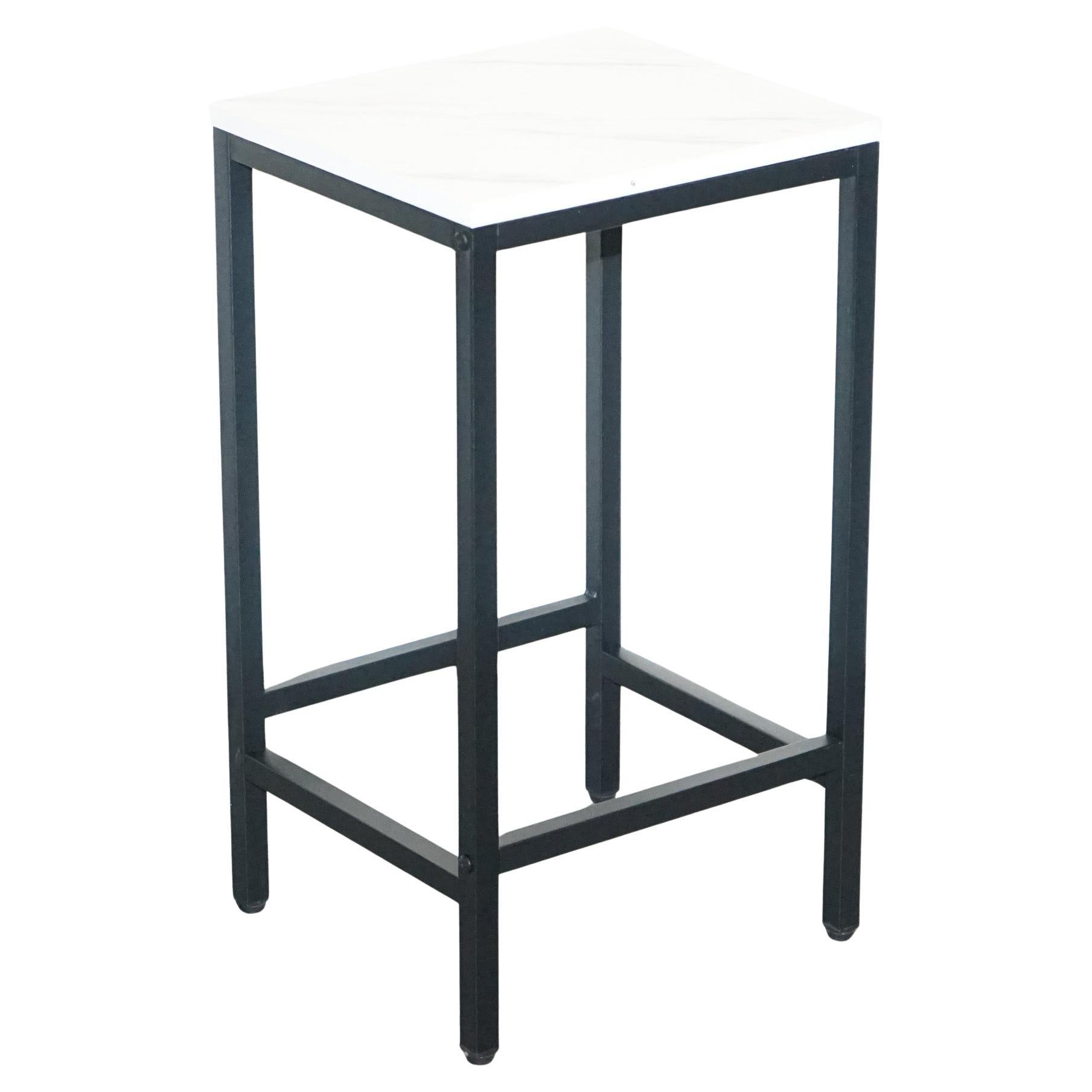 LOVELY MODERN FAUX MARBLE EFFECT TOP SiDE PLANT LAMP TABLE in vendita