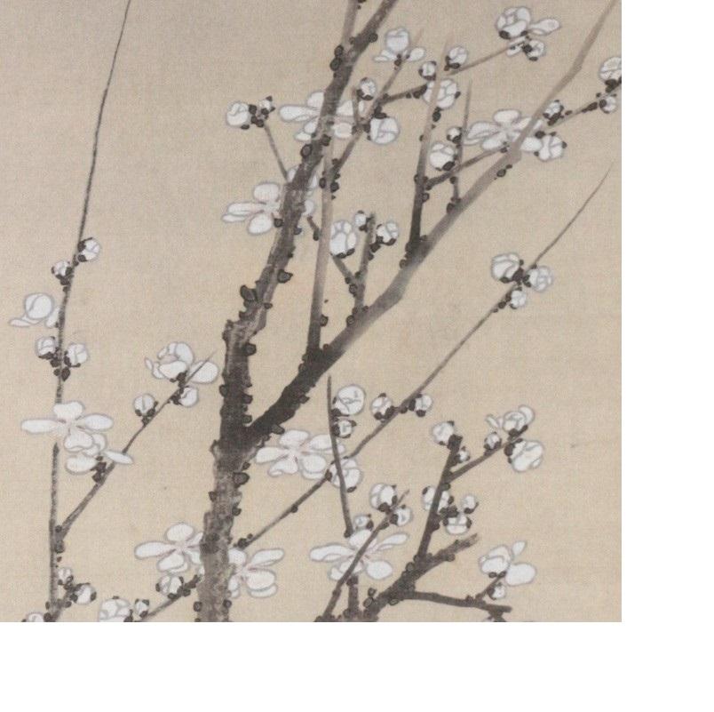 Silk Lovely Nihonga Scene Edo Period Scroll Japan Artist Katsushika Hokusai Japan