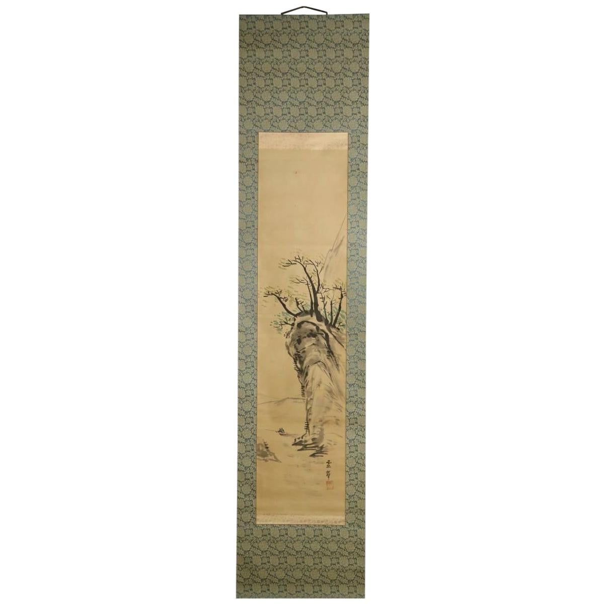 Lovely Nihonga Scene Meiji/Taisho Period Scroll Japan Artist Reika Yoshikawa