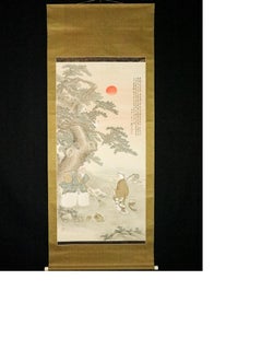 Lovely Nihonga Scene Taisho / Showa Period Scroll Japan Artist Landscape Figure