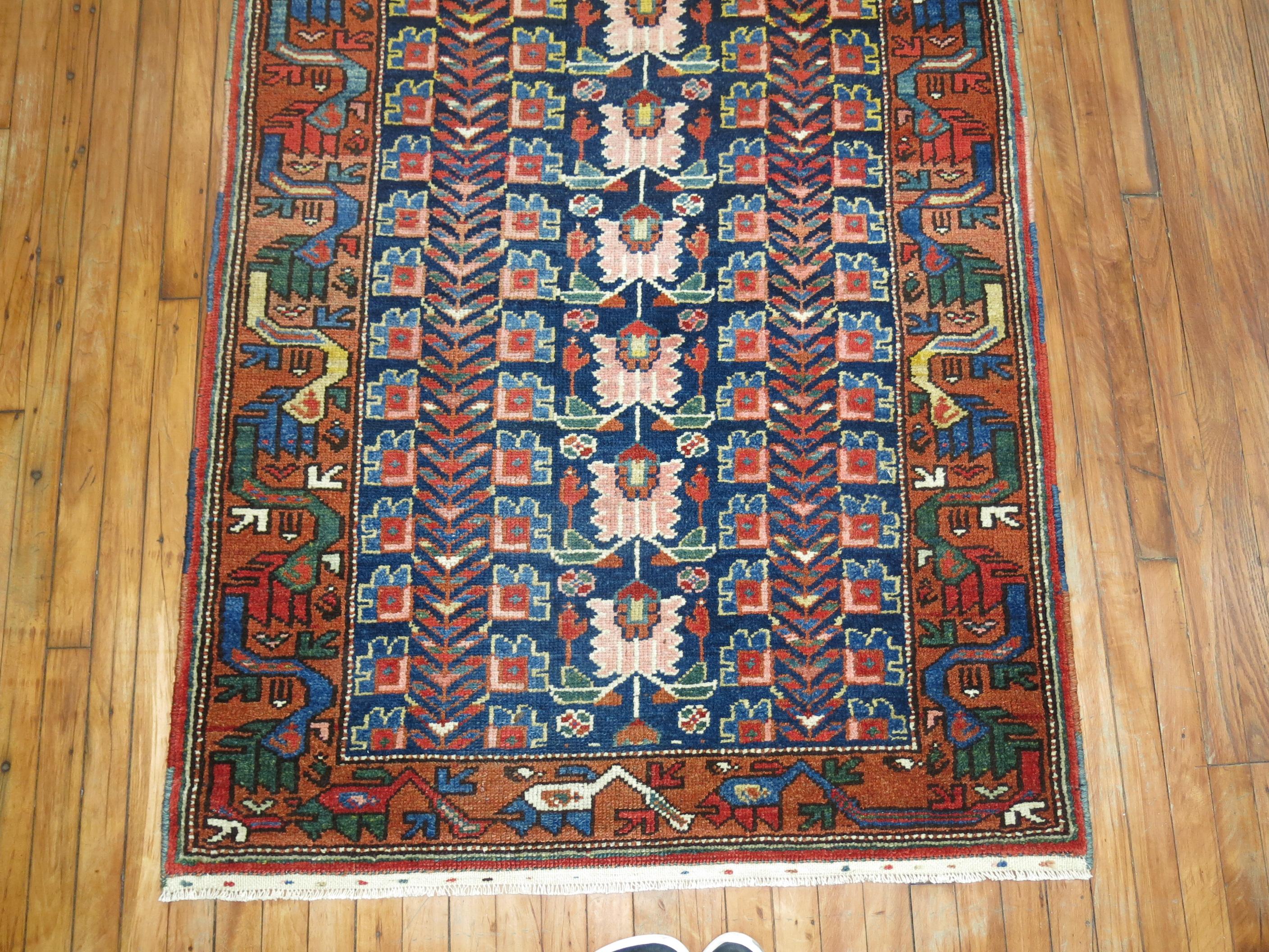 Wool Lovely Northwest Persian Eclectic Persian Runner For Sale