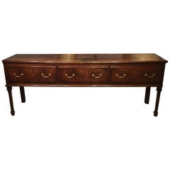 Lovely Oak 18th Century Three-Drawer Dresser Base