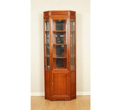 Lovely Oriental Chinese Longevity Corner Display Cabinet with Light