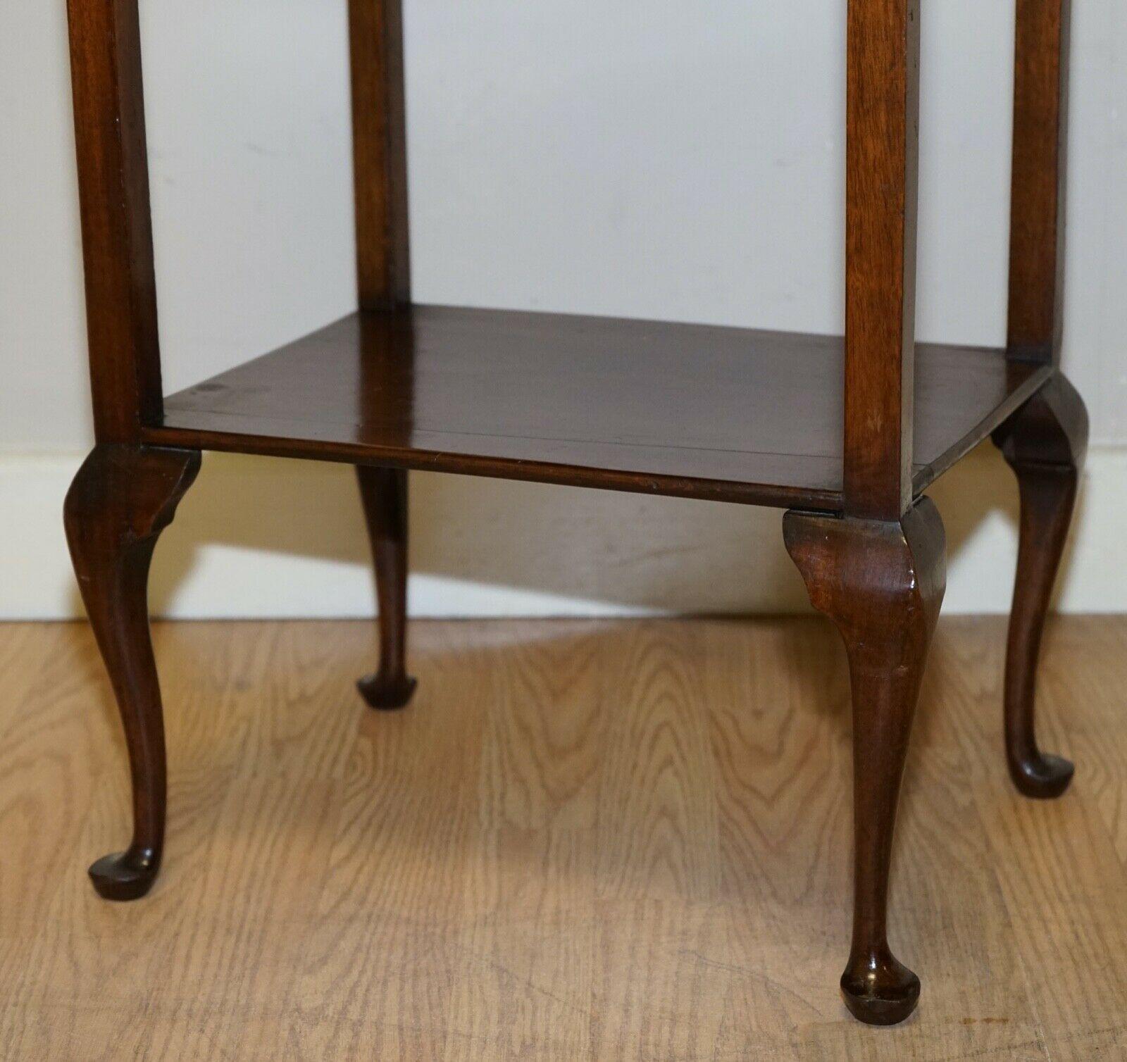 Lovely Original Inlaid Victorian Rectangle Occasional Side Plant/Wine End Table For Sale 3