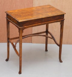 Lovely Original Theodore Alexander Folding Campaign Desk Brown Leather Surface