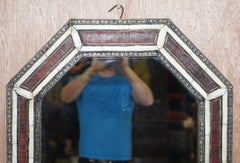 Lovely Ornate circa 19th Century Morrish Silver & Bone Inlaid Large Wall Mirror