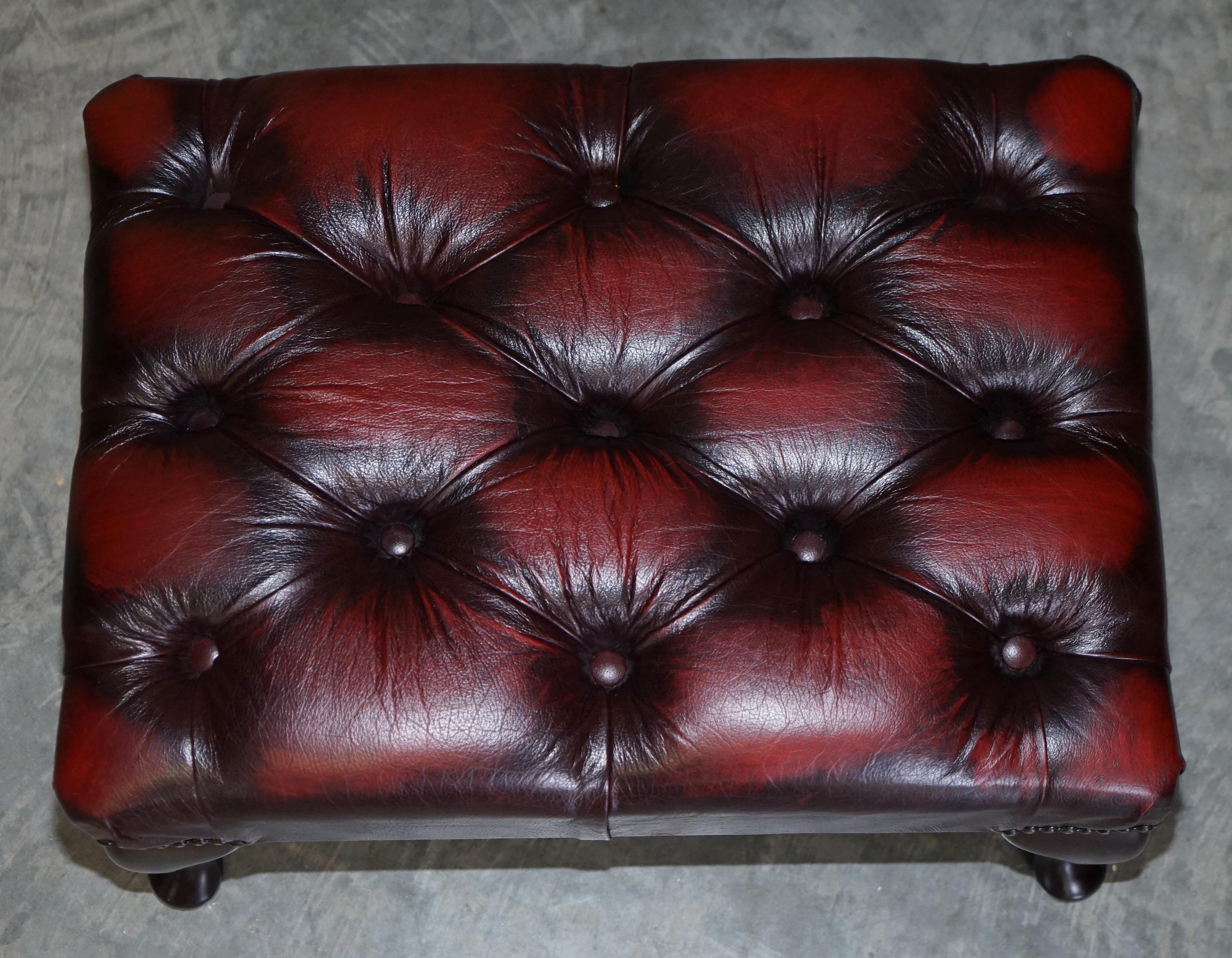 red leather ottoman
