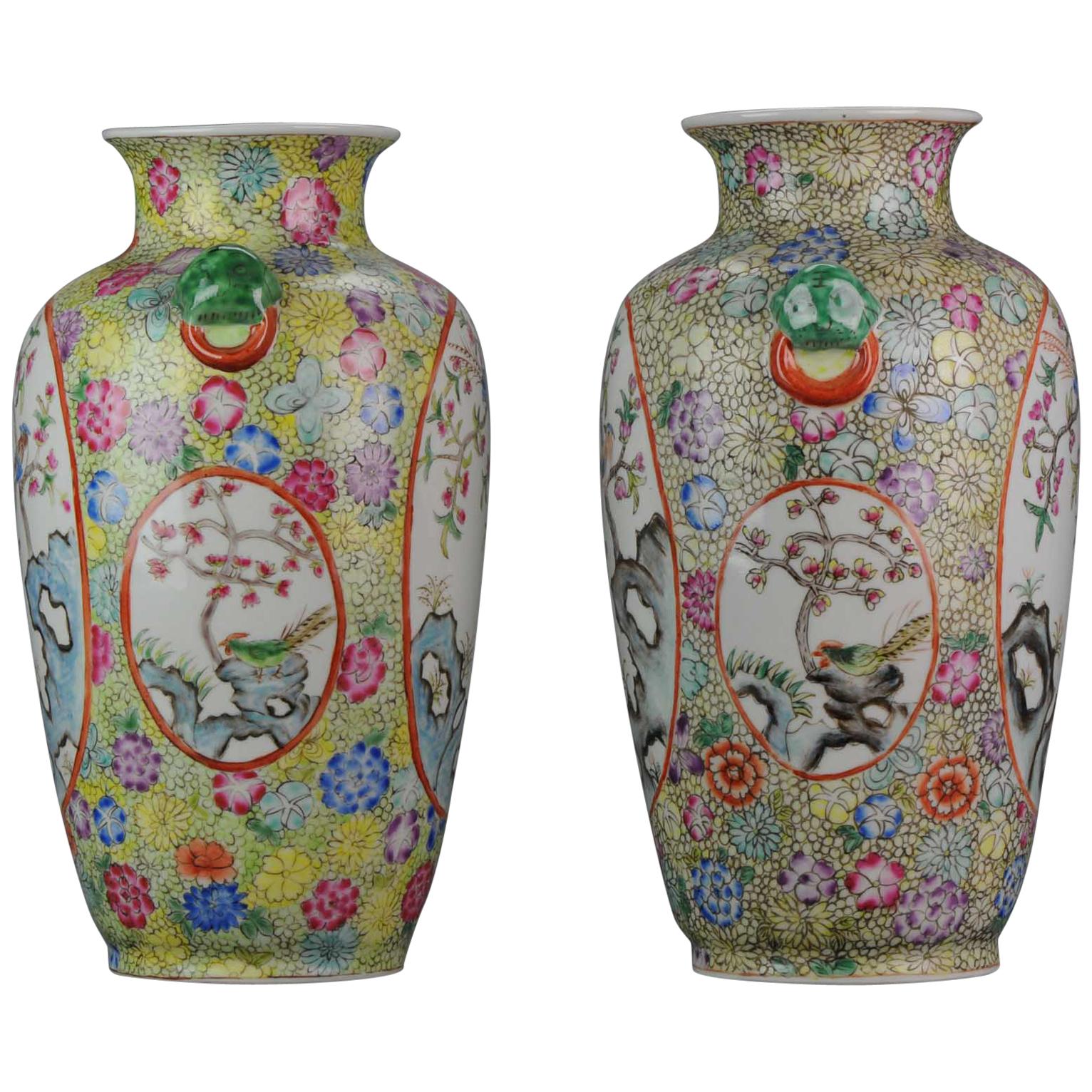 Lovely Pair 20th Century PRoC Chinese Porcelain Vase with Landscape