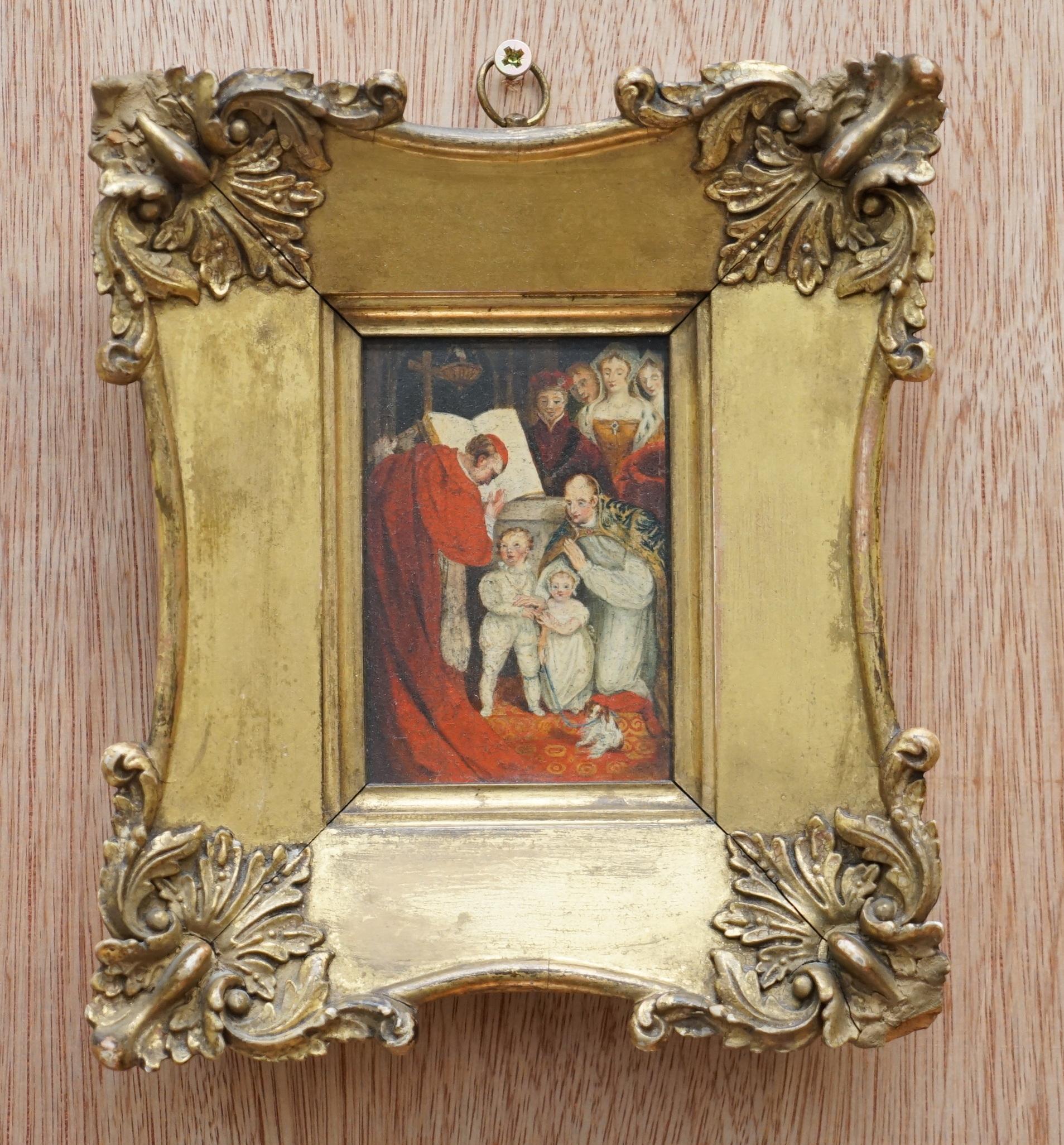 Royal House Antiques is delighted to offer for sale this stunning pair of 16th to 17th century, miniature oil paintings which are after the originals by James Northcote (1480-1517) the originals are titled 