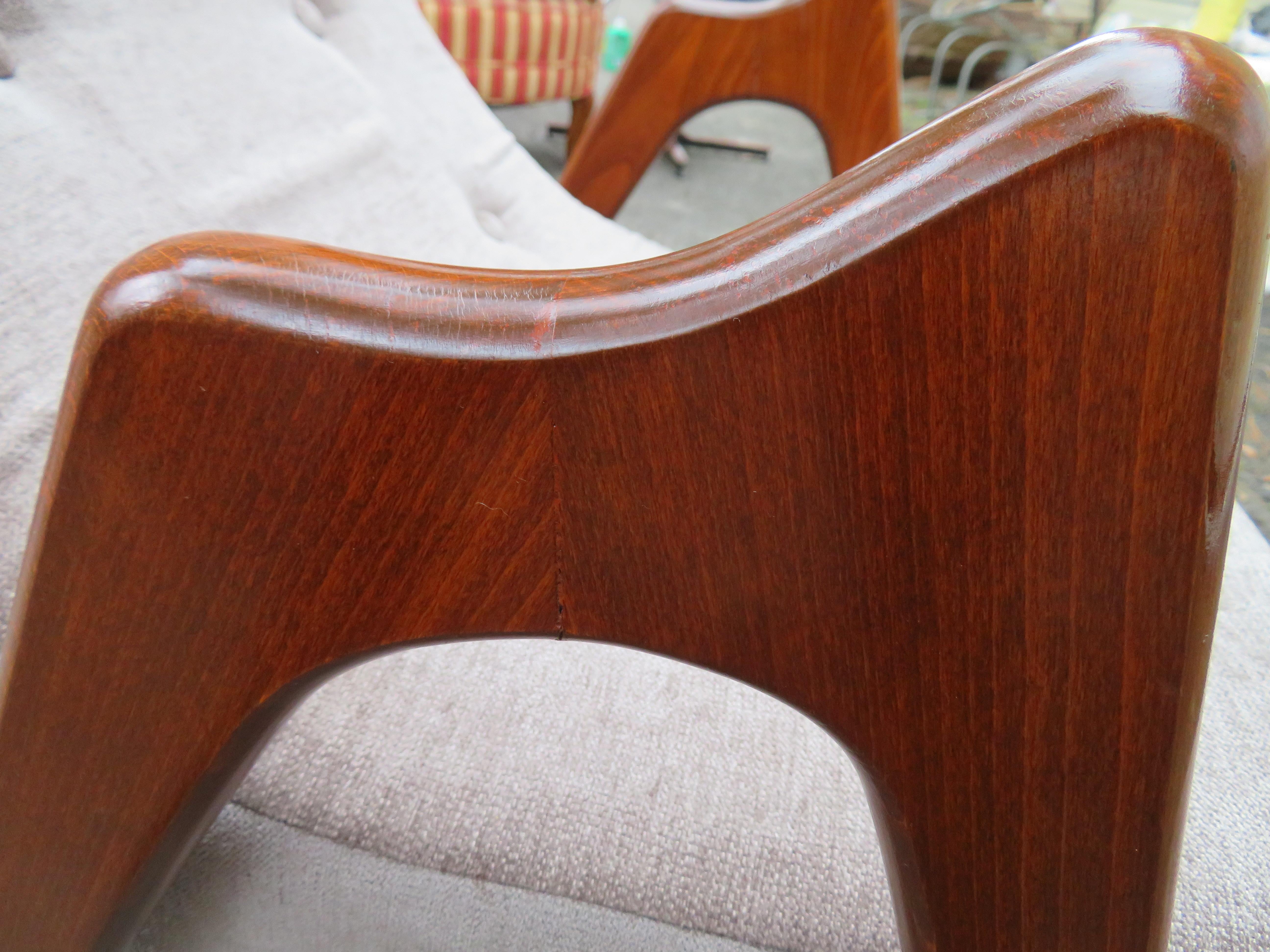 Lovely Pair of Adrian Pearsall Sculptural Walnut Scoop Chairs 3