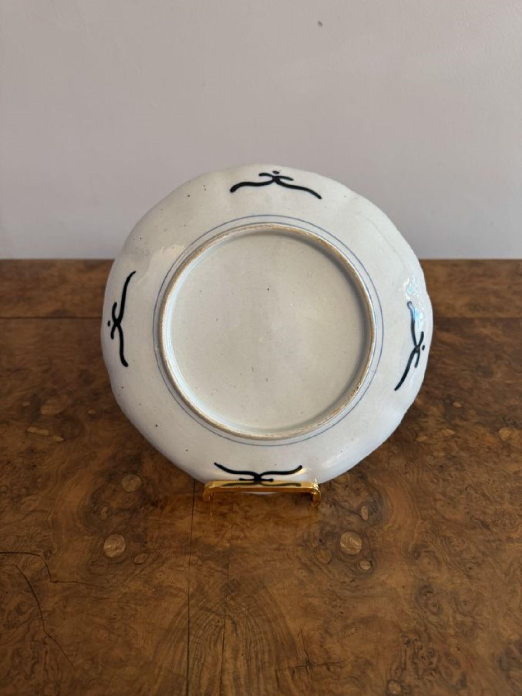 Precioso par de platos imari japoneses antiguos en Bueno estado para la venta en Ipswich, GB