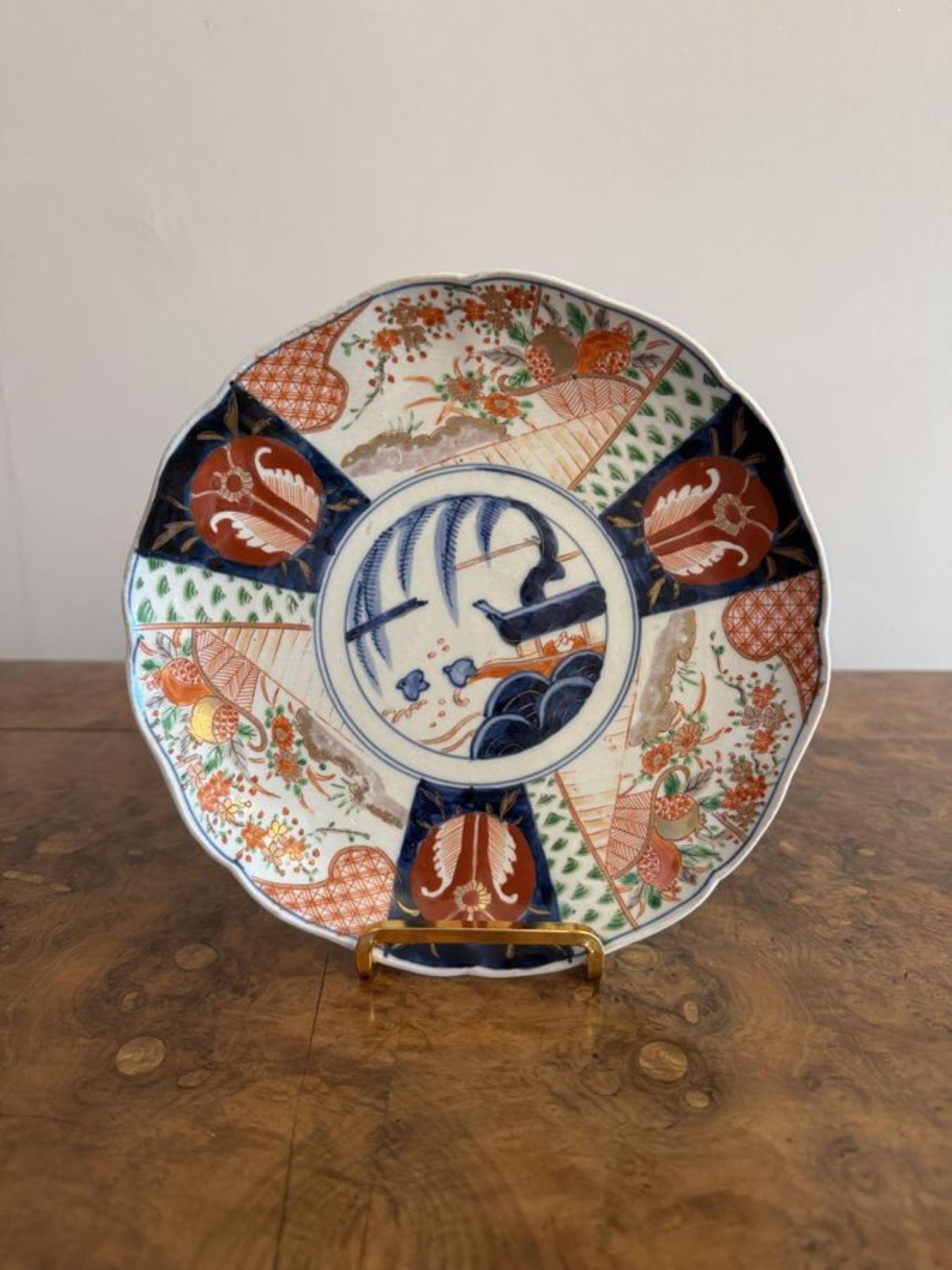 Precioso par de platos imari japoneses antiguos siglo XX en venta