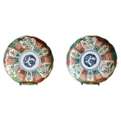 Lovely pair of antique Japanese imari plates