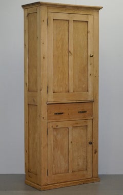 Lovely Pair of Antique Victorian circa 1880 Pine Kitchen Pot Cupboards + Drawers